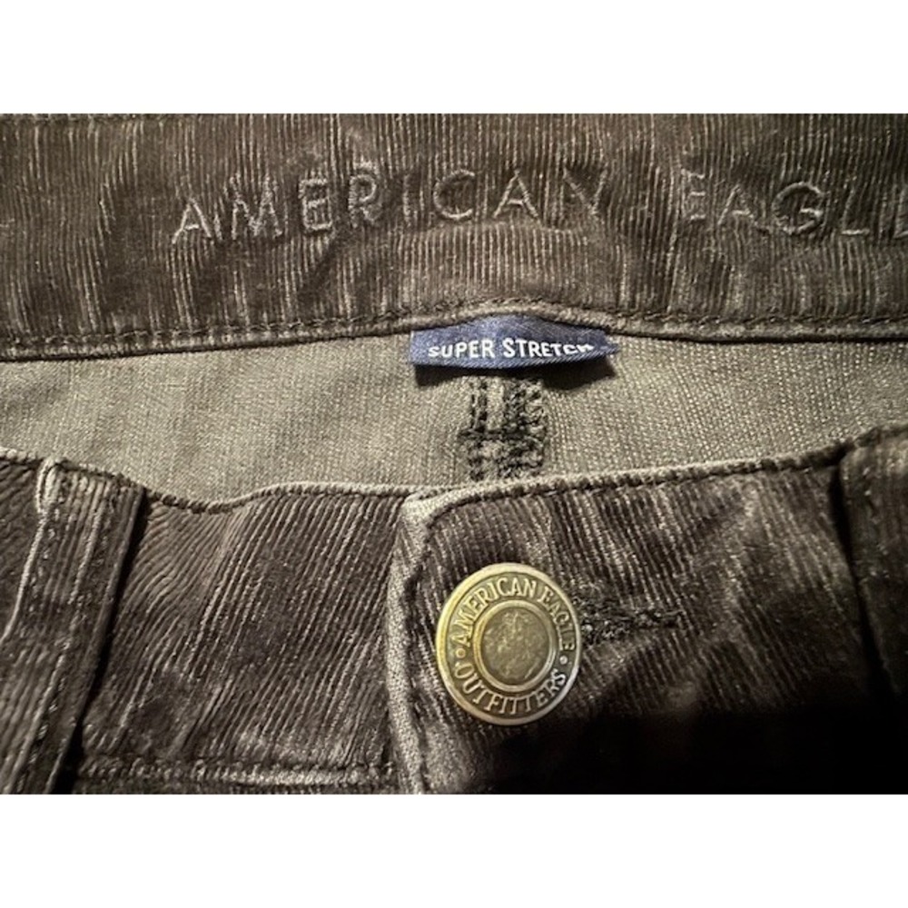 American Eagle Mens 28x27 Super Stretch Corduroy Skinny Pants Black - Picture 6 of 6
